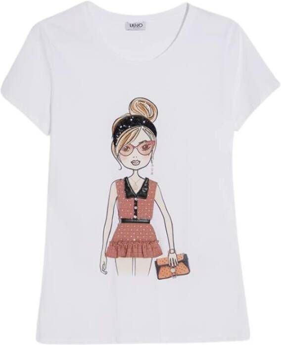 Liu Jo "Wit Casual T-Shirt" Wit Dames
