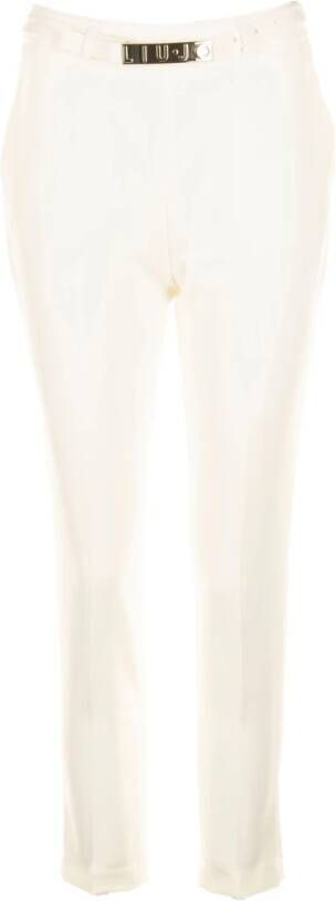 Liu Jo Witte broek met strakke pasvorm White Dames