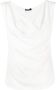Liu Jo Elegante witte gedrapeerde mouwloze top Wit Dames - Thumbnail 1
