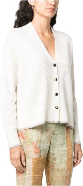 Liu Jo Witte Gebreide Wollen Vest White Dames