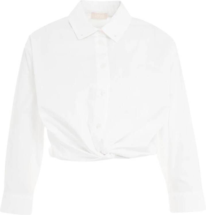 Liu Jo Witte Shirt met Knoopdetail voor Modieuze Vrouwen Wit Dames