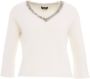 Liu Jo Velvet Textuur Sweatshirt met Strass Details White Dames - Thumbnail 1