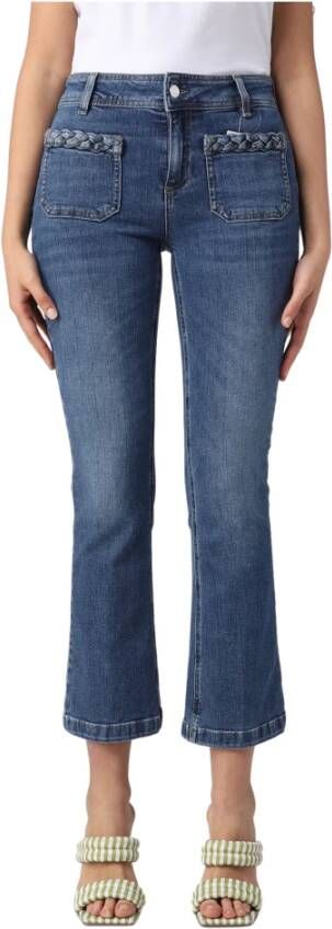 Liu Jo Stijlvolle Boot-cut Jeans voor vrouwen Blauw Dames
