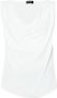 Liu Jo Elegante witte gedrapeerde mouwloze top Wit Dames - Thumbnail 2