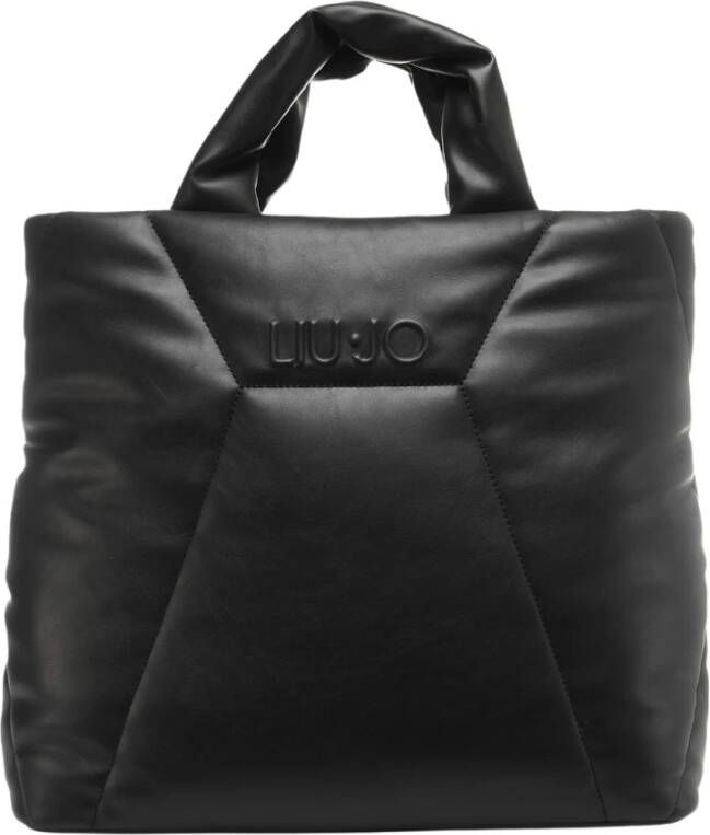 Liu Jo Gewatteerde Handtas met Vetgedrukt Effect Black Dames - Foto 2
