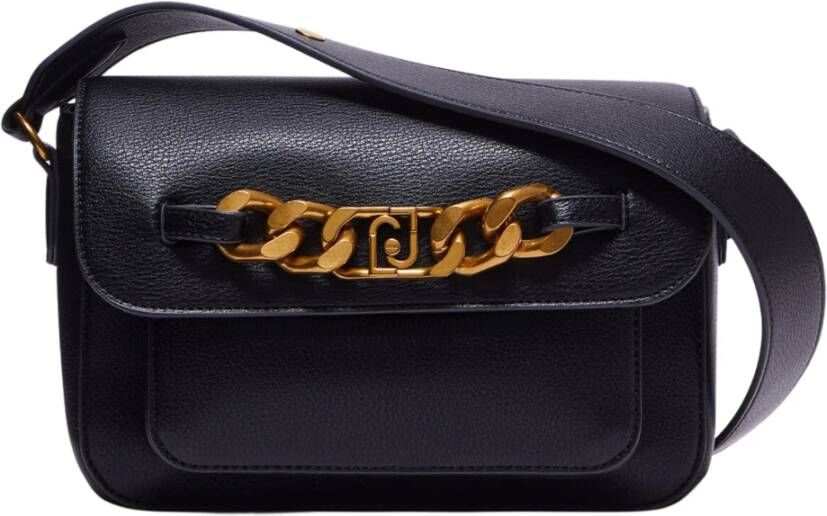 Liu Jo Elegant Crossbody Schoudertas met Voorvak Black Dames