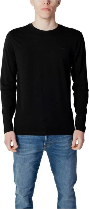 Liu Jo Zwarte Gebreide Sweatshirt voor Mannen Zwart Heren