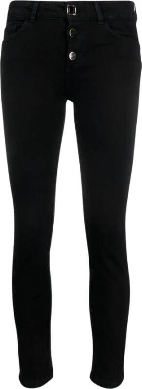 Liu Jo Jeans met Logo Achterzak en Knoopsluiting Black Dames
