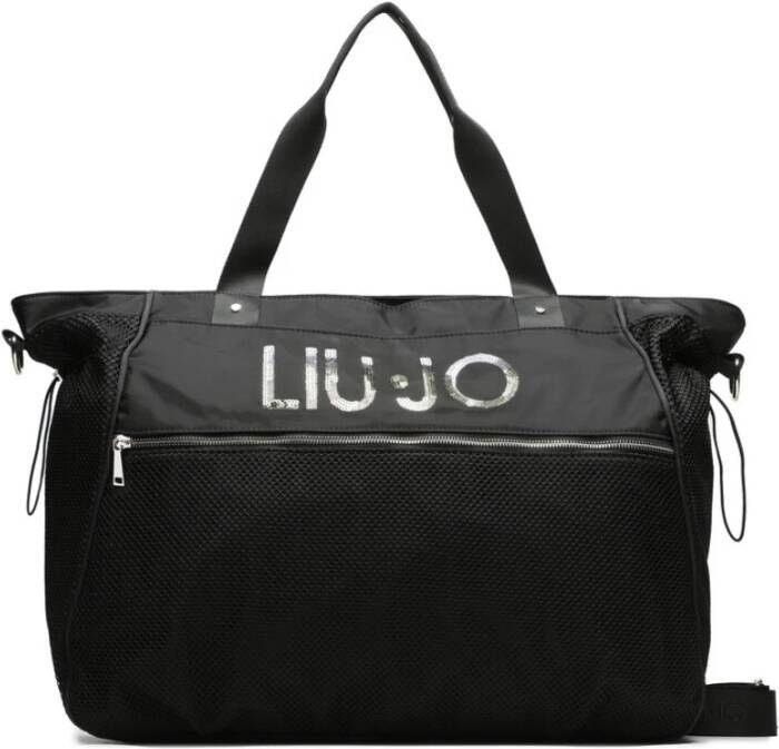 Liu Jo Zwarte nylon schoudertas met verstelbare band Zwart