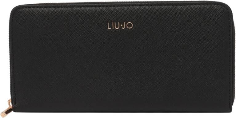Liu Jo Zwarte portemonnee met ritssluiting en meerdere compartimenten Zwart Dames