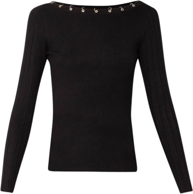 Liu Jo Zwarte Shirt 100% Samenstelling Productcode: Mf3139Ms49I Black Dames