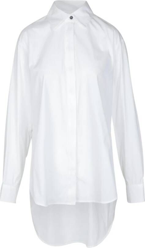 Liviana Conti Asymmetrische Poplin Overhemd White Dames