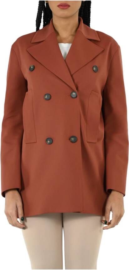 Liviana Conti Bruine Elegante Jas voor Vrouwen Bruin Dames
