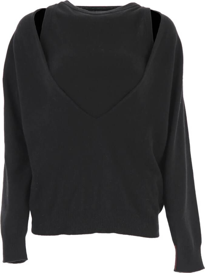 Liviana Conti Comfortabele en stijlvolle zwarte sweatshirt Zwart Dames