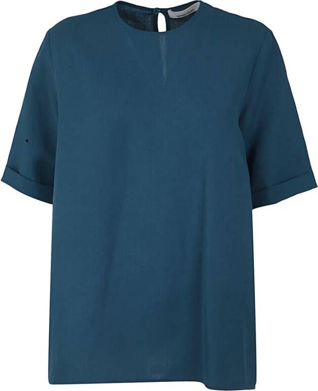 Liviana Conti Elegante Ronde-hals Gebreide Trui Blauw Dames