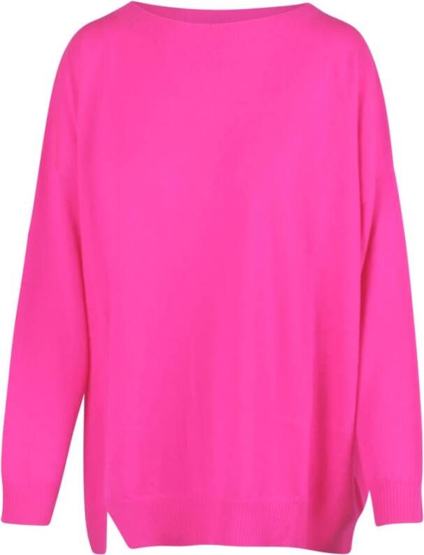 Liviana Conti Exquise Ronde Hals Gebreide Trui Roze Dames