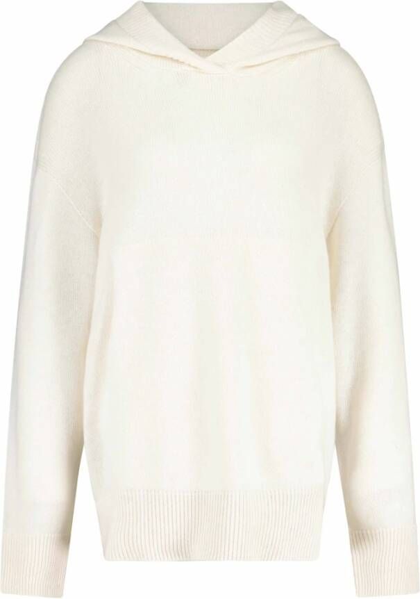 Liviana Conti Hoodie van kasjmiermix voor vrouwen White Dames