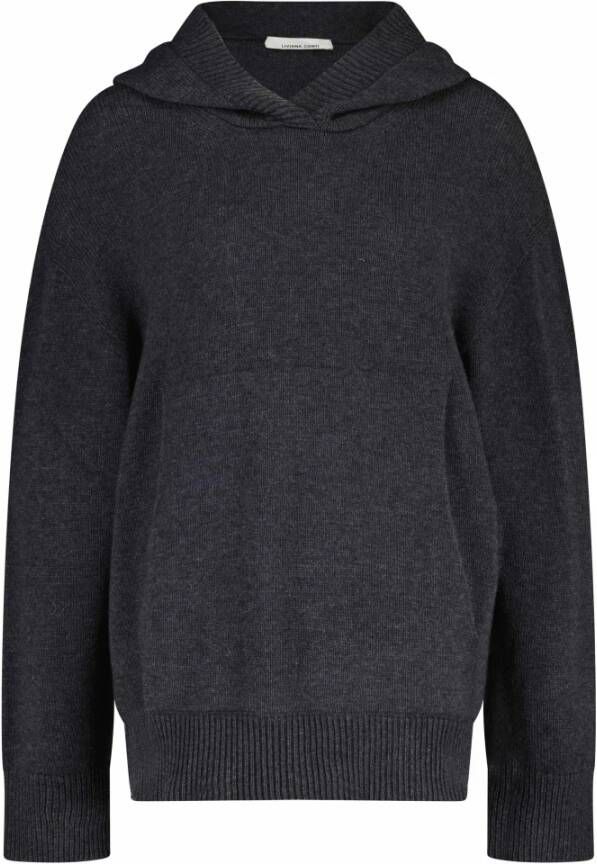 Liviana Conti Pullover van Kasjmiermix met Voorzak Grijs Dames
