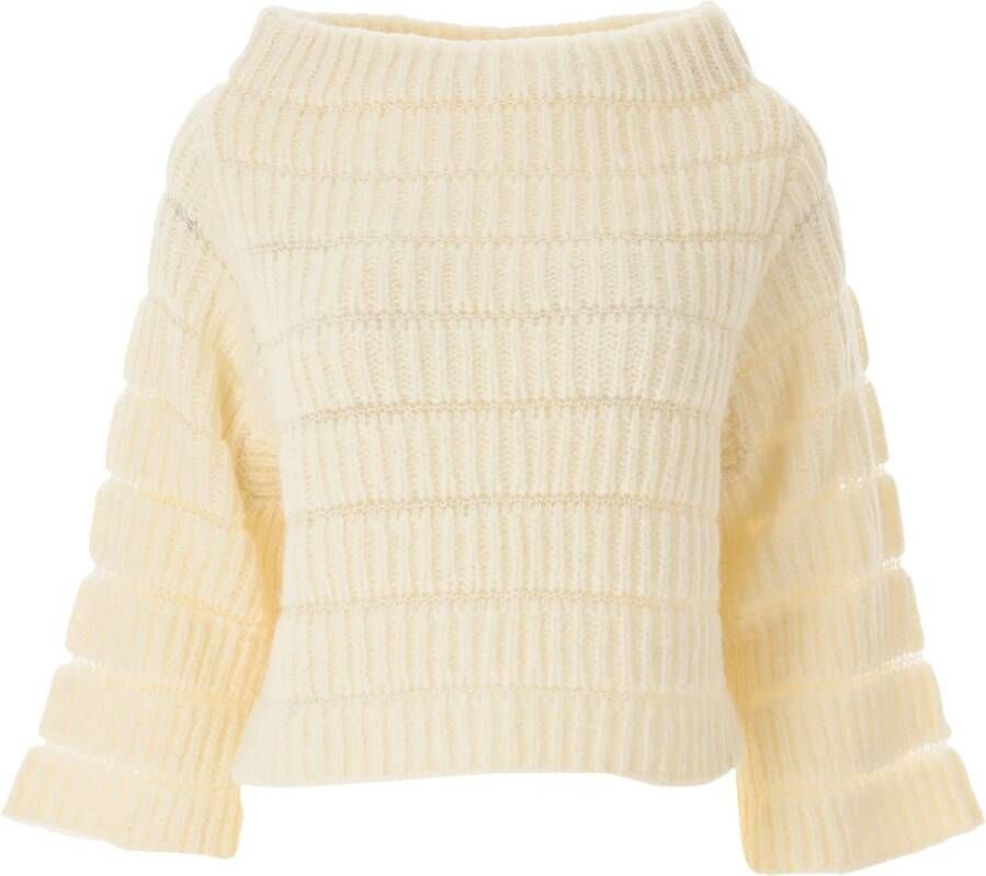 Liviana Conti Round-neck Knitwear Beige Dames