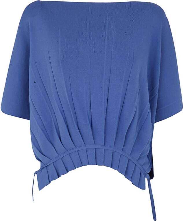 Liviana Conti Round-neck Knitwear Blauw Dames