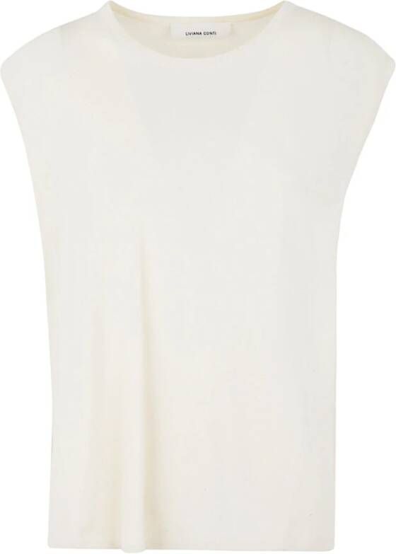 Liviana Conti Round-neck Knitwear Wit Dames