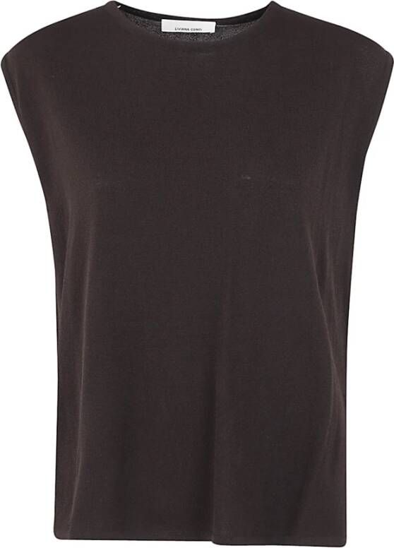 Liviana Conti Sleeveless Tops Bruin Dames