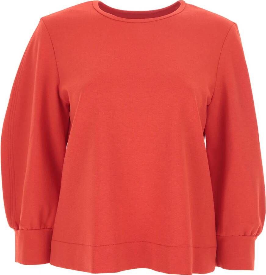 Liviana Conti Stijlvolle Oranje Sweatshirt voor Vrouwen Oranje Dames