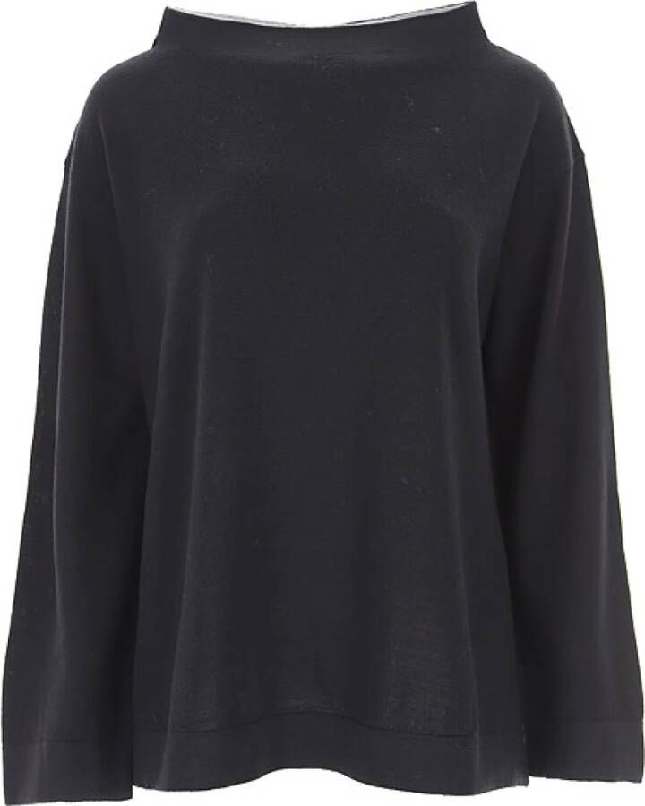 Liviana Conti Stijlvolle Zwarte Sweatshirt voor Vrouwen Zwart Dames