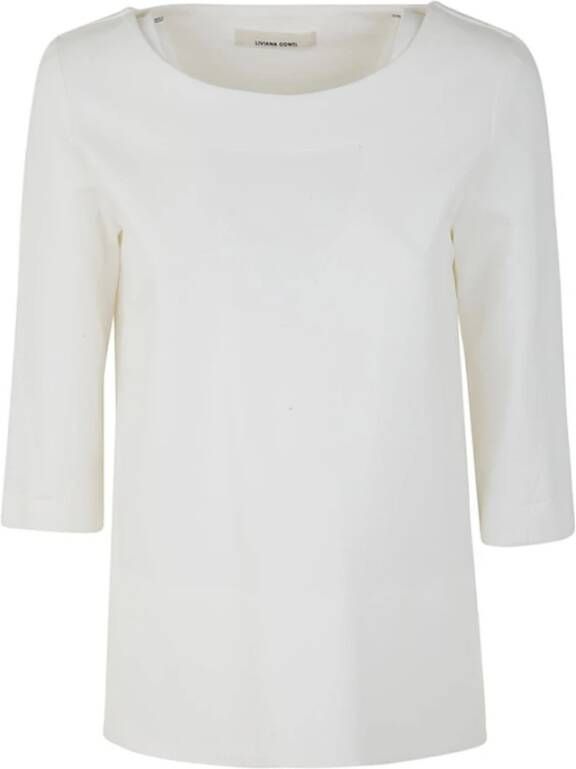 Liviana Conti Sweater met korte mouwen Wit Dames