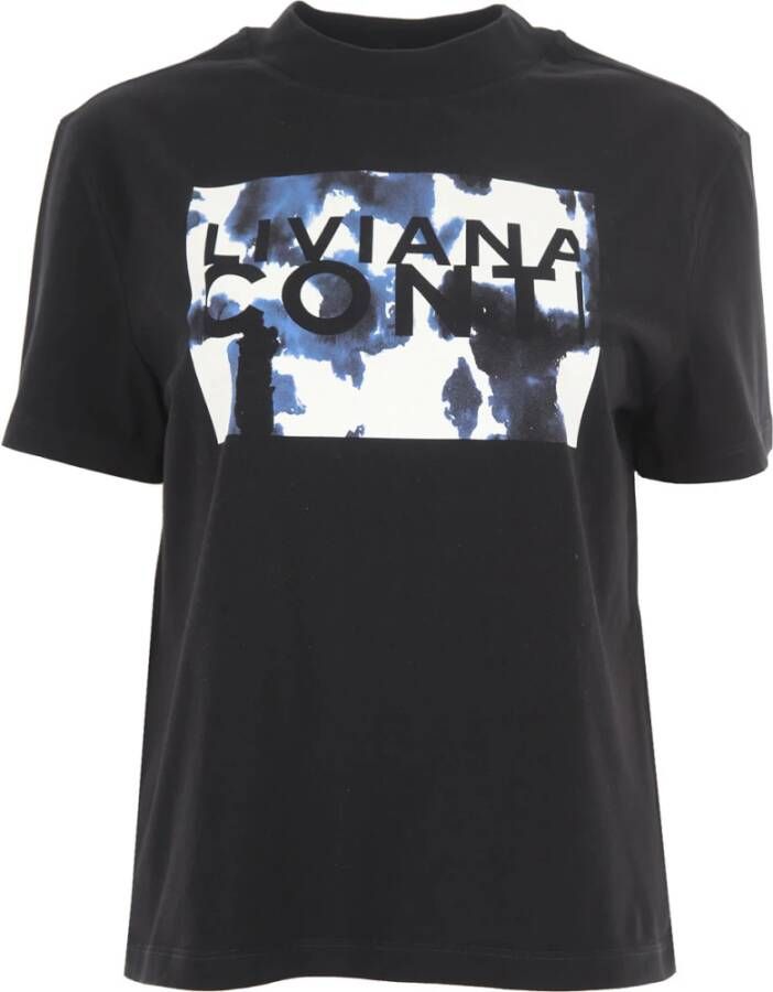 Liviana Conti T-shirt Zwart Dames