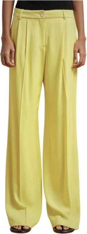 Liviana Conti Wide Trousers Geel Dames