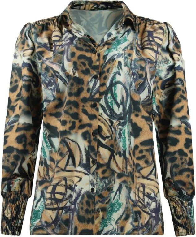 Lizzy & Coco Blouse met Lange Mouwen Beige Dames