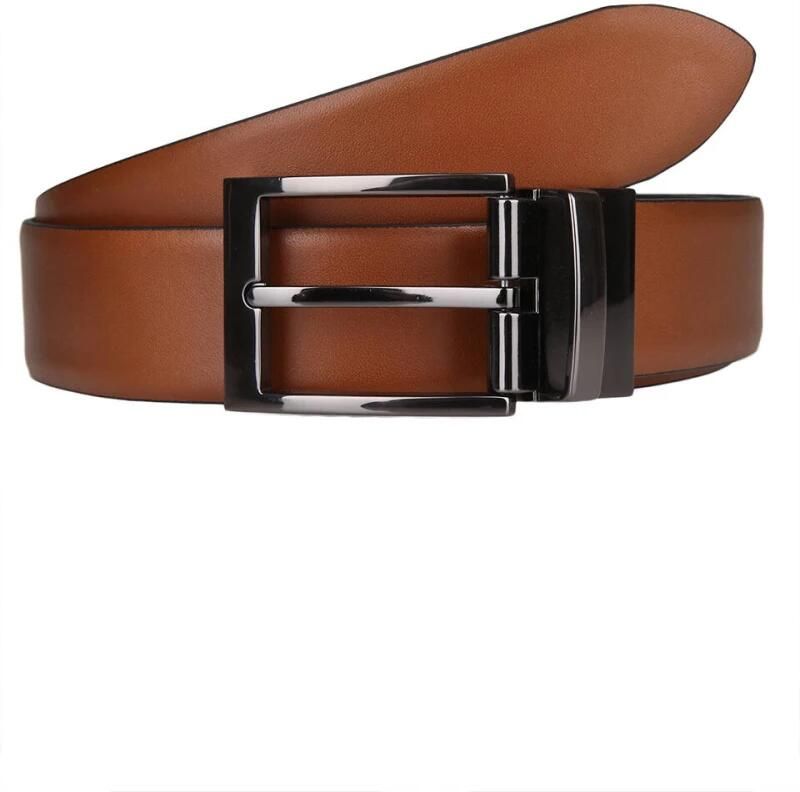 Lloyd Heren leren riem met verfijnde metalen gesp Brown Heren