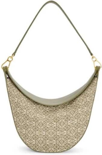 Loewe Groene Leren Luna Schoudertas Groen Dames