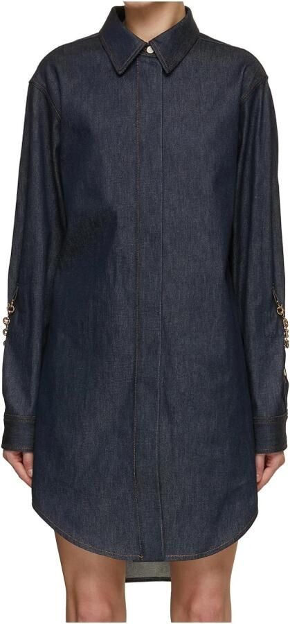 Loewe Blauwe Denim Overhemdjurk met Kettingen Blue Dames - Foto 2