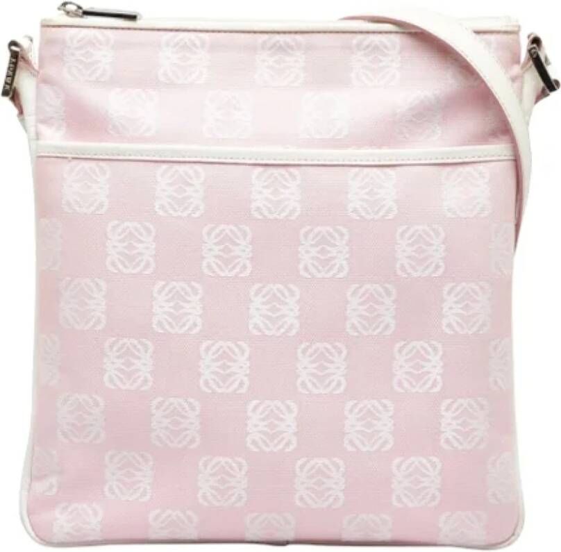 Loewe Pre-owned Canvas crossbody-bags Roze Dames