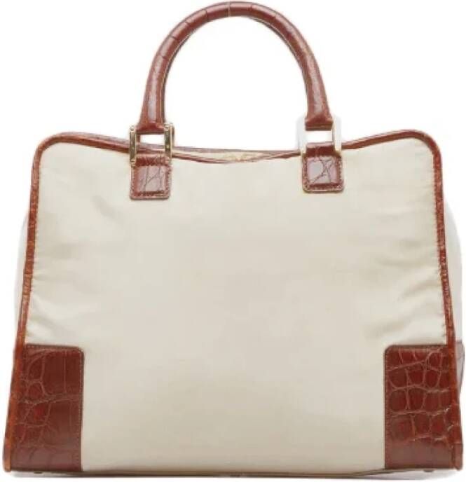 Loewe Pre-owned Canvas handbags Beige Dames