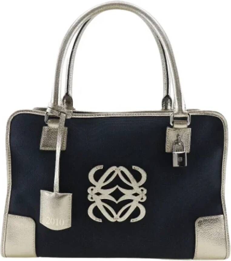Loewe Pre-owned Canvas handbags Blauw Dames