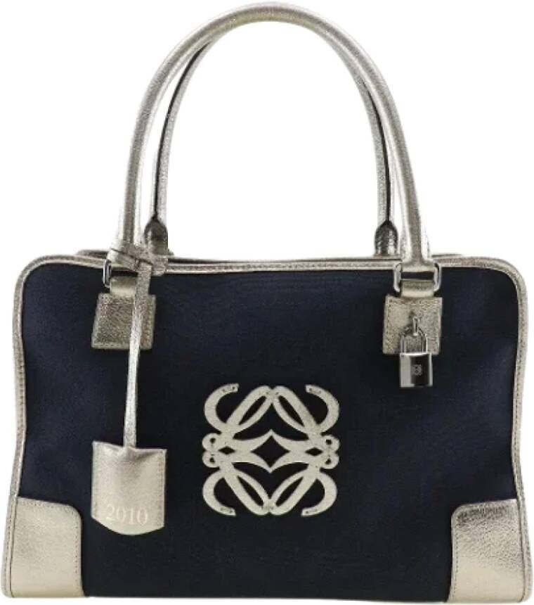 Loewe Pre-owned Canvas handbags Blauw Dames