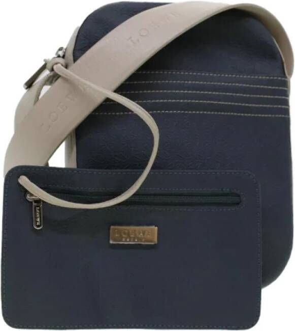 Loewe Pre-owned Canvas shoulder-bags Blauw Dames