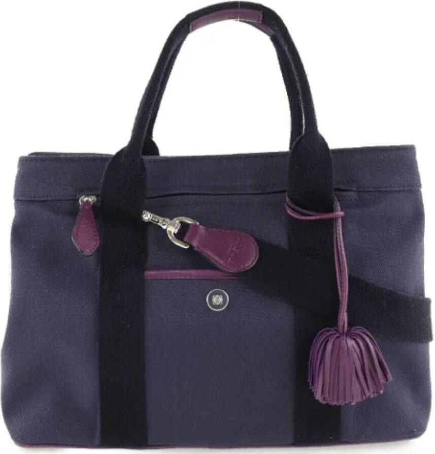Loewe Pre-owned Canvas shoulder-bags Purple Dames