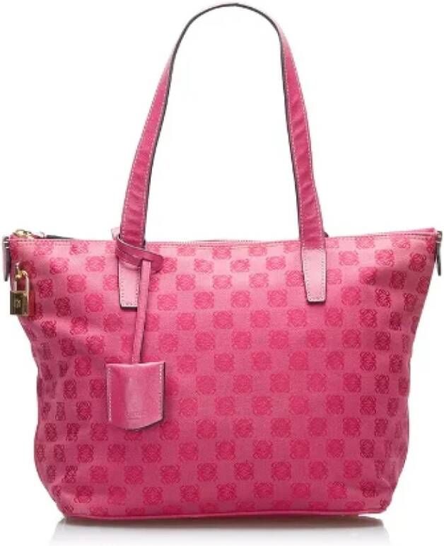 Loewe Pre-owned Canvas shoulder-bags Roze Dames