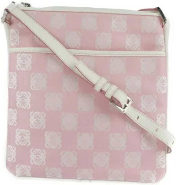 Loewe Pre-owned Canvas shoulder-bags Roze Dames