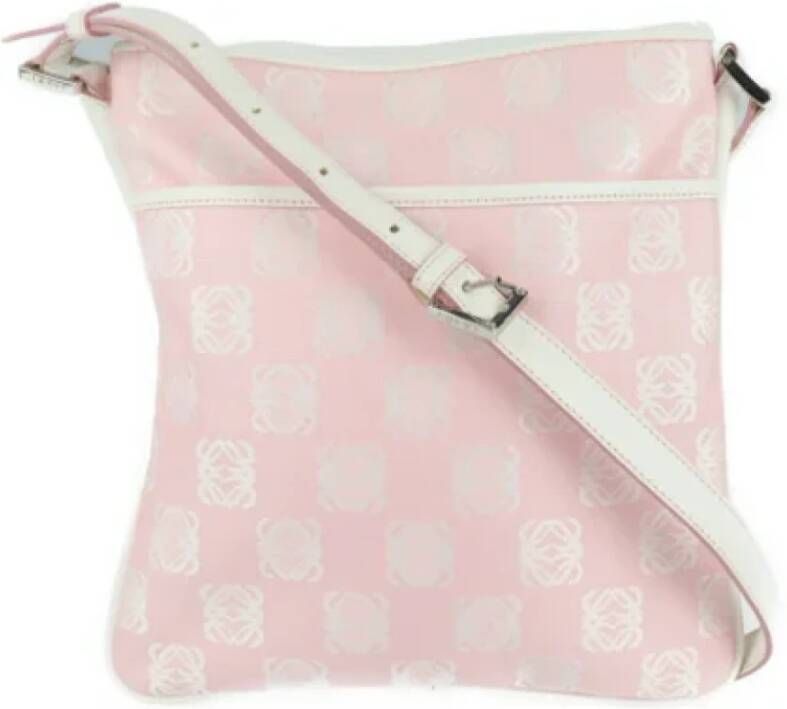 Loewe Pre-owned Canvas shoulder-bags Roze Dames