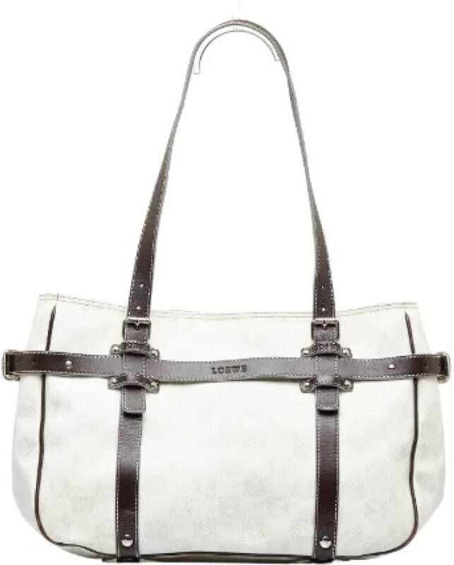 Loewe Pre-owned Canvas shoulder-bags White Dames