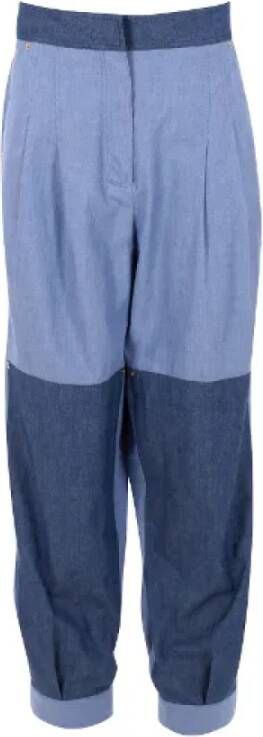 Loewe Pre-owned Cotton bottoms Blauw Dames