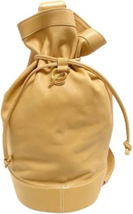 Loewe Pre-owned Leather backpacks Yellow Dames