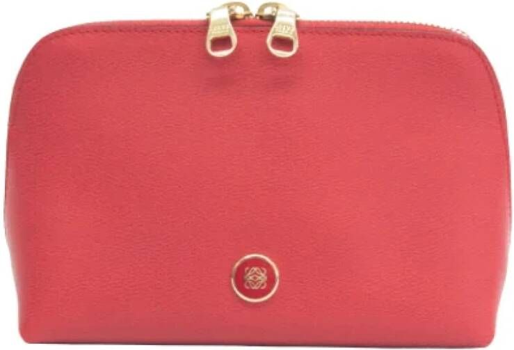 Loewe Pre-owned Leather clutches Roze Dames