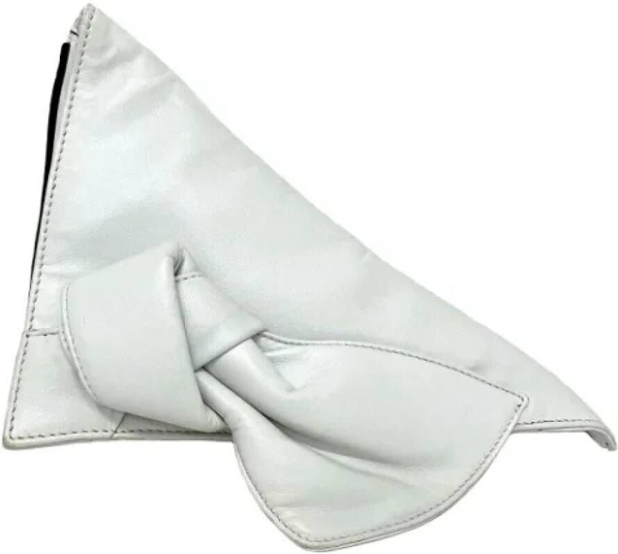 Loewe Pre-owned Leather clutches White Dames