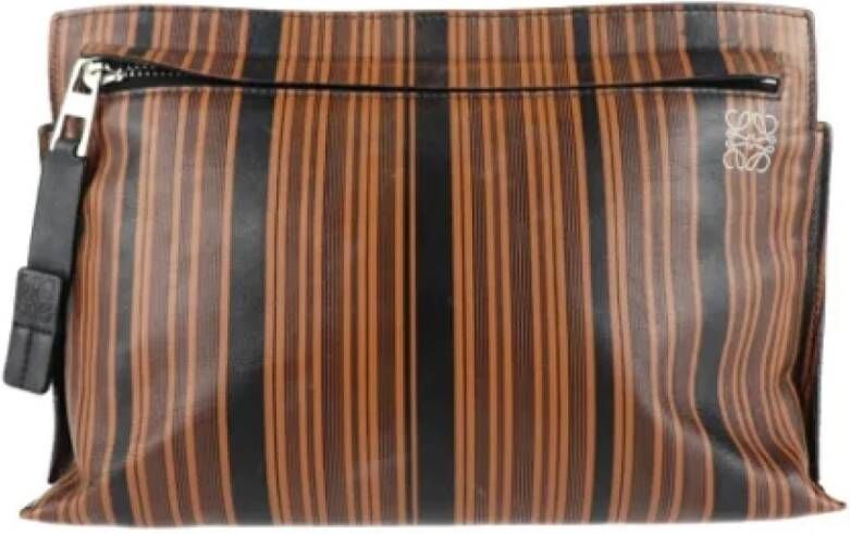 Loewe Pre-owned Leather clutches Zwart Dames